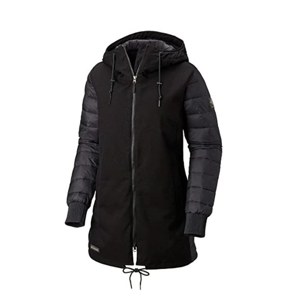 NWT Columbia Womens Boundary Bay Waterproof Hybrid Jacket Black